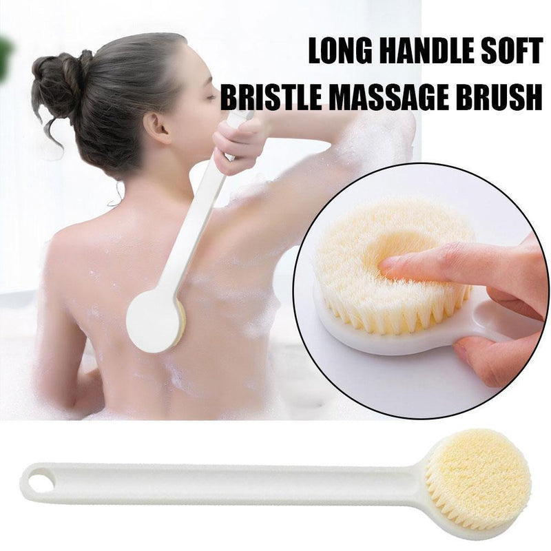 Body Brush Shower Scrubber Lotion Applicator Sponge Bath Back Brush Long Handle`
