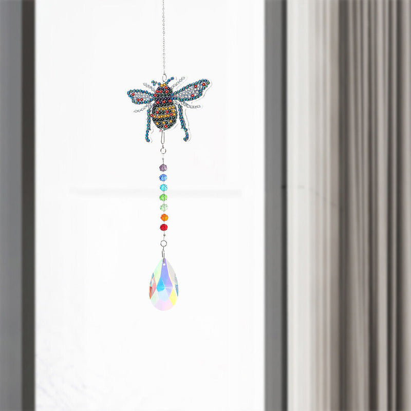 2pcs Crystal Wind Chimes Diamond Hanging Light Catcher Home Decor (ZH009)