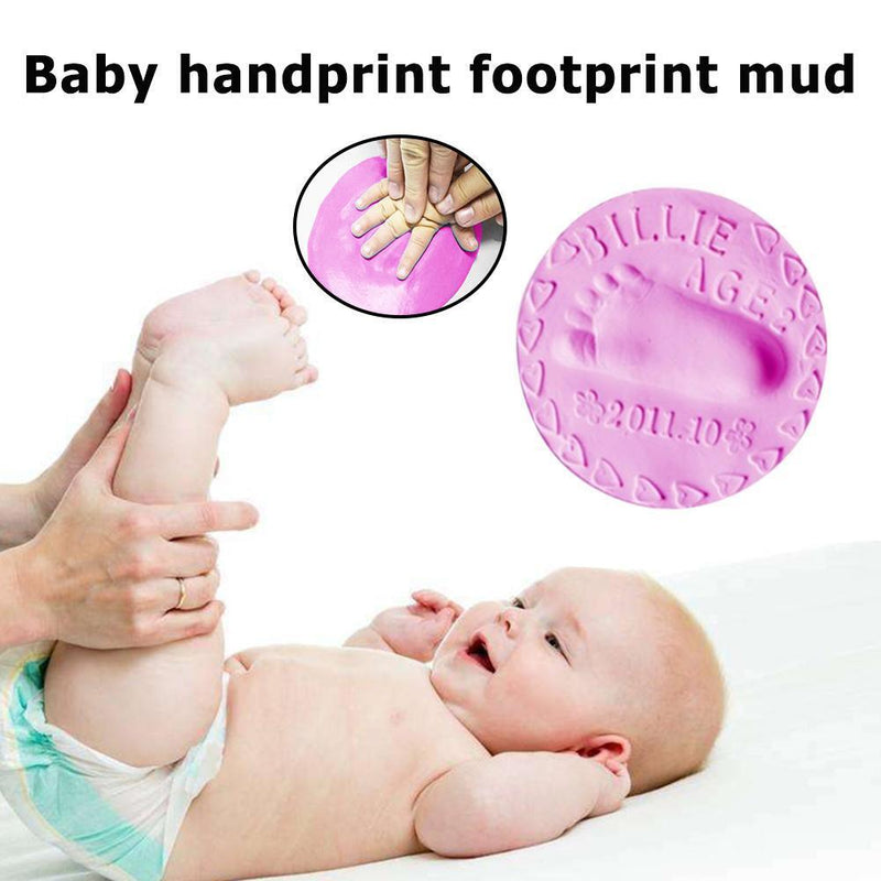 20g Baby Care Hand Foot Inkpad Soft Clay Washless Footprint Mud (Pink) Newly