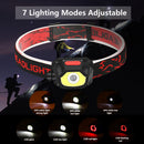 COB LED USB Headlamps Rechargeable Camping Fishing Headlight Flashlight Torch
