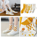 Breathable Sweet Stockings Orange Series Socks Tube Socks Clothing Accesories