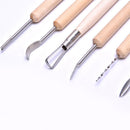 11pcs DIY Wood Handle Modeling Clay Sculpting Pottery Carving Tools Set