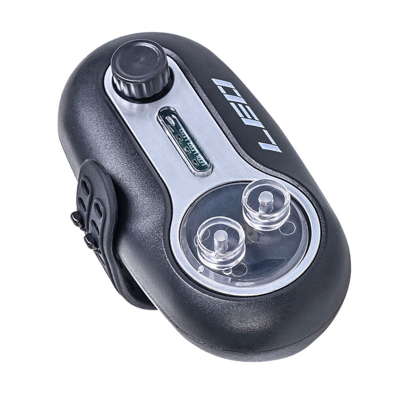 LED Fish Bite Alarm Sound Night Fishing Rod Tip Alert (Black Turntable)