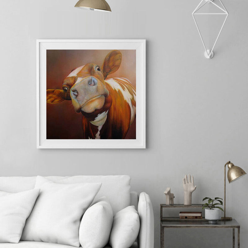 Cute Animal Oil Paint By Numbers Kit DIY Drawing Picture for Adults Home Deco