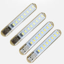 Mini 8Leds LED Desk Lamp Computer Lights Ultra Bright USB Night Light
