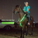 Adjustable LED Light Harness Chest Belt Lights Night Safe Horse Riding Equipm