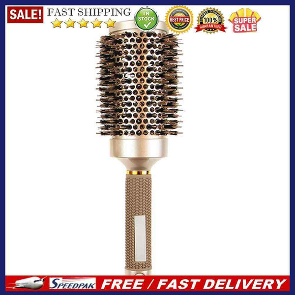 Round Hair Comb Hairdressing Curling Hair Brushes Ceramic Iron Hair Comb