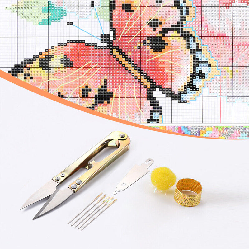 Embroidery Thread Set Cross Stitch Scissors Needles Sewing Accessories for Women