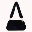Portable Plush Shoulder Handbag Women Animal Print Underarm Bag Purse (1)