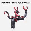 Fishing Pole Holder Foldable Bracket Sea Lake Fish Rod Rack Stand (Double) Newly