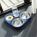 Home Drinking 3 in 1 Cat Automatic Dog Feeder Bowl Water Bottle Stainless Steel