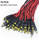 Wire 12V Male Female Socket Jack Adapter Cable DC Power Pigtail Plug Connector