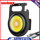 COB LED Mini Flashlight Keychain Camping 500lm Clip Emergency Work Lamp Torch