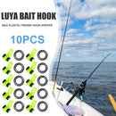 10pcs Fishing Hook Keeper for Fishing Rod Pole Lures Safety Holders (Green)