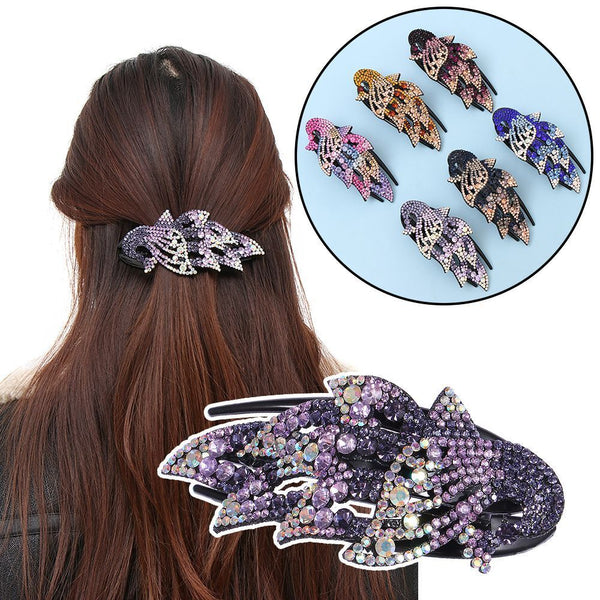 Duckbill Hair Claws Hair Dovetail Clips Rhinestone Hairpin Flower Hair Clip