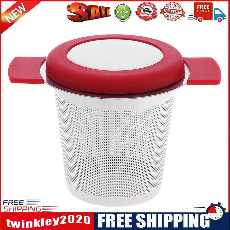 Stainless Steel Tea Strainers Infuser Steeping Loose Leaf Tea Filter(Red)