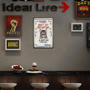 Cat Sheet Metal Drawing Metal Painting Tin Wall Home Poster Bedroom Art Sign