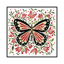 Partial Embroidery Cross Stitch Set Needlework Kit 14CT Butterfly Artwork