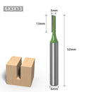 6mm Shank Wood End Mill Single Double Flute Straight Router Bit for Woodworking