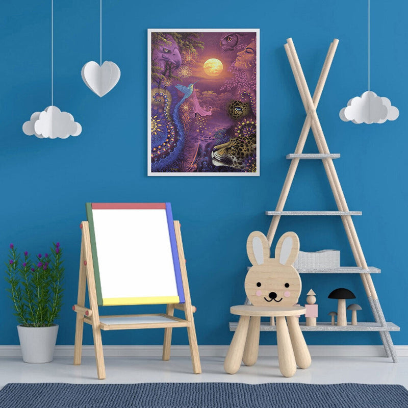 Forest Leopard Oil Paint By Numbers Kits DIY Handpainted on Canvas Wall Pictures