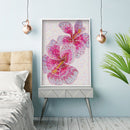 5D Special Shaped Crystal Pink flower DIY Full Drill Diamond Painting