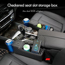 Universal Car Seat Crevice Storage Box Charger Center Dual USB Cup Rack Console