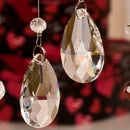 10x 28mm Clear Glass Crystal Prism Tear Drop DIY Pendant Chandelier Jewelry U0J9
