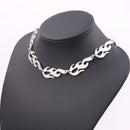 Jewelry Wave Sun Choker Hip Hop Rock Jewelry Accessories Fire Flame Necklace