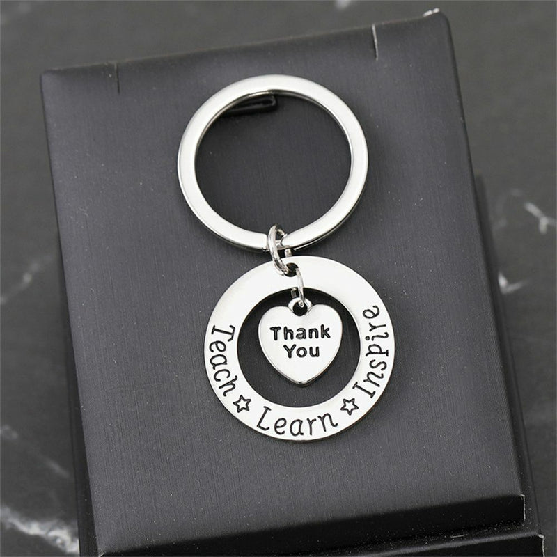You Teacher Love Heart Key Chain Keyring Teacher's Day Gift Teachers Keychain