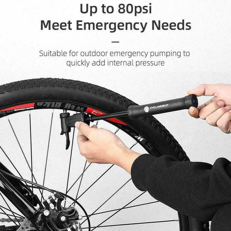 Mini Bike Pump Portable Bicycle Tyre Inflator Hand Schrader Tool Valve Q9S2