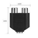 JUNERAIN Jaserain Y-Splitter Audio Adapter, 3.5mm Female to 2 RCA Sockets, 2
