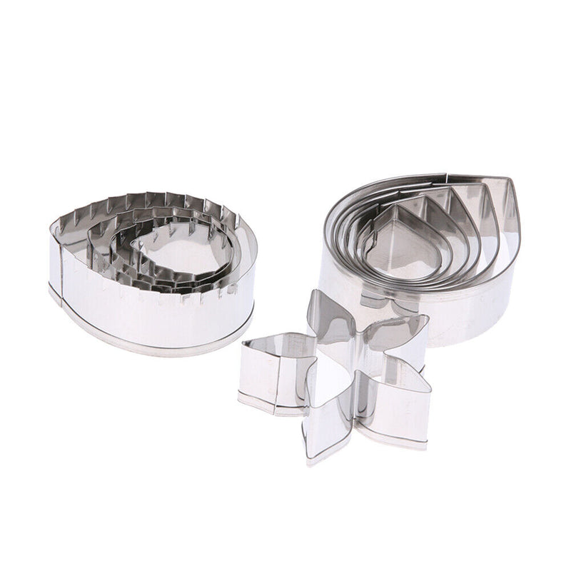 Stainless Steel Fondant Rose Flower Petal Sepal Leaf Cake Mold Cookie Tool