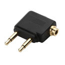 3.5mm Jack Audio Adapter for Airplane Travel Earphone Headphone (5pcs) Newly