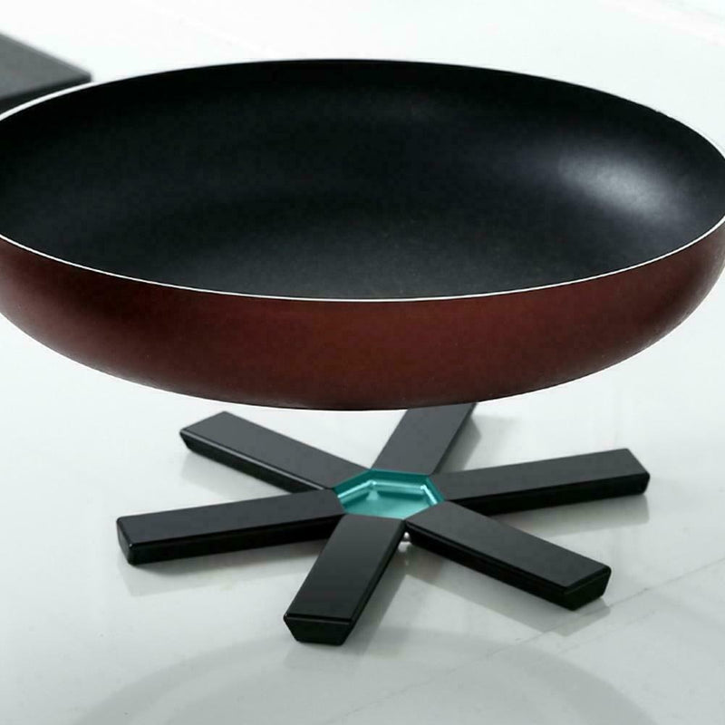 Black Foldable Non-slip Heat Resistant Pad Trivet Pan Kitchen Mat Holder T9F6