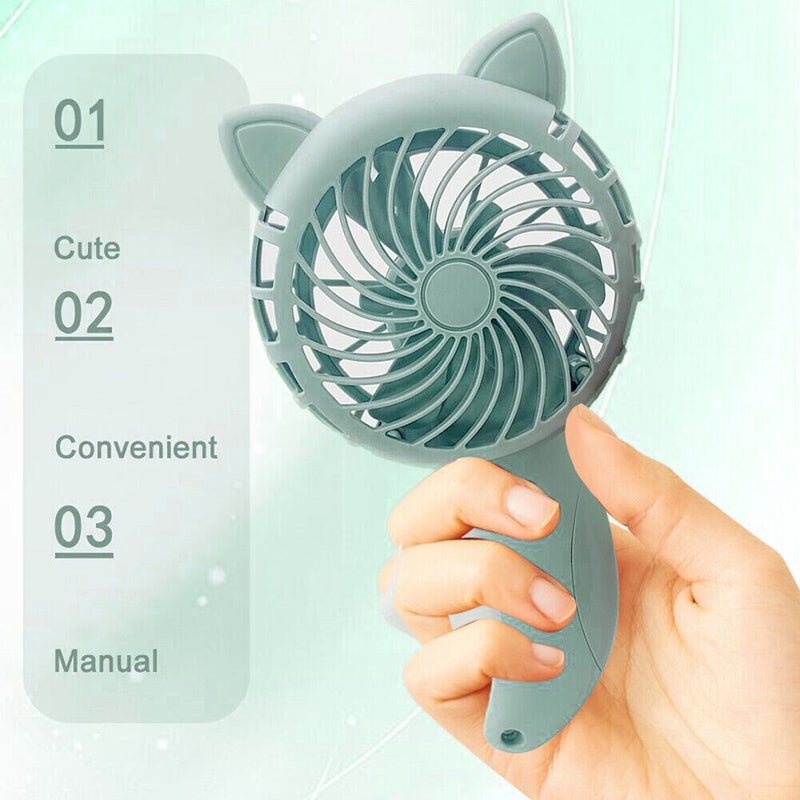 #A Mini Hand-held Fan Portable Cartoon Bear Home Outdoor Travel Air Cooler Fans