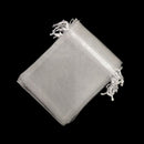 Christmas Favor Organza Gauze Sachet White Pouches Gift Bags Drawstring Pocket