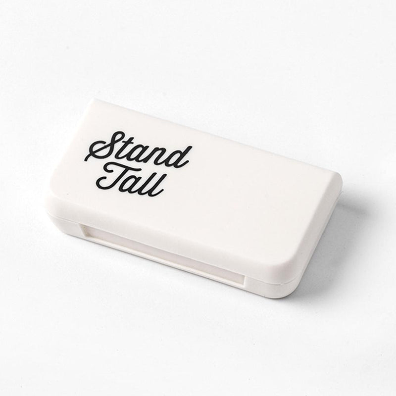 Portable 3 Grids Mini Pill Case Medicine Box Travel Tablet Holder (Letter)