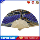 Lavender Field Oil Paint Folding Fan By Numbers DIY Painted Art Craft Gifts