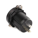 5V 3A QC 3.0 USB Car Charger Socket Adapter with Dust Cover for Motorcycle Boat