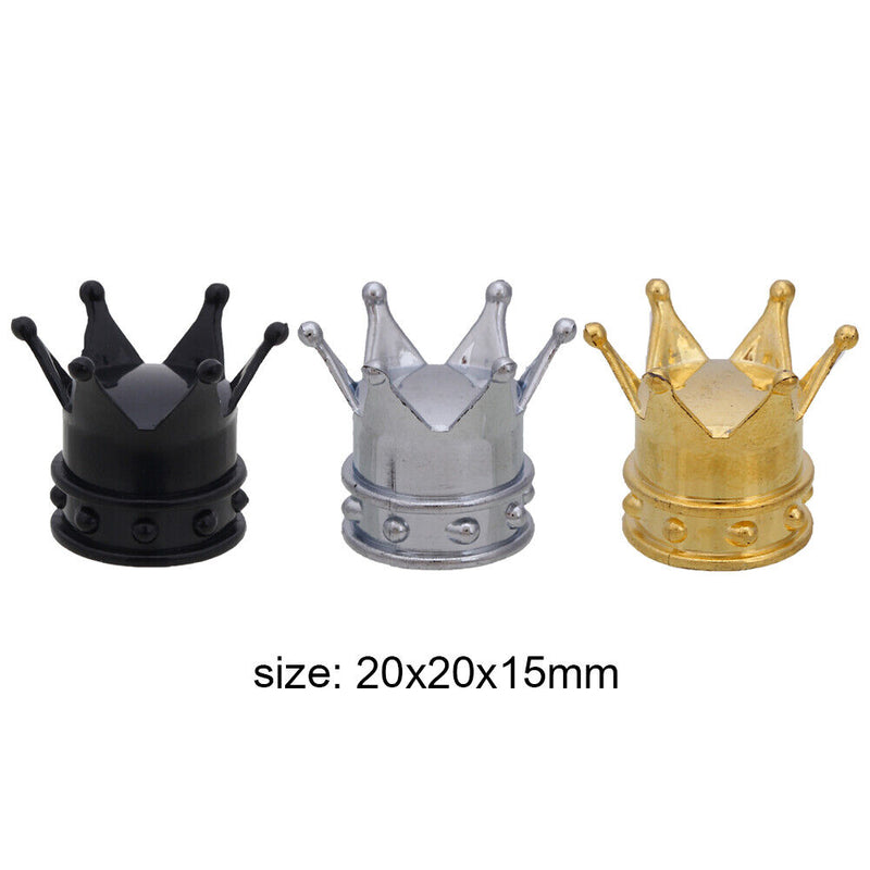 2pcs/Set Bicycle Tire Valve Caps Dustproof Crown Tyre Wheel Stem Air Valve Ca