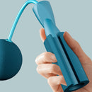 Bearing Weighted Cordless Jump Rope Fitness Speed Skipping Rope (Blue 75mm)