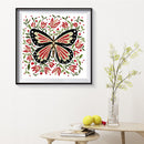 Partial Embroidery Cross Stitch Set Needlework Kit 14CT Butterfly Artwork