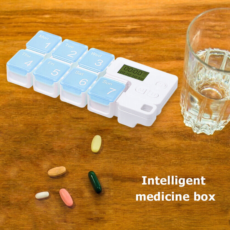 Electronic Medicine Drug Storage Alarm Box Timing Reminder Week Smart Pill