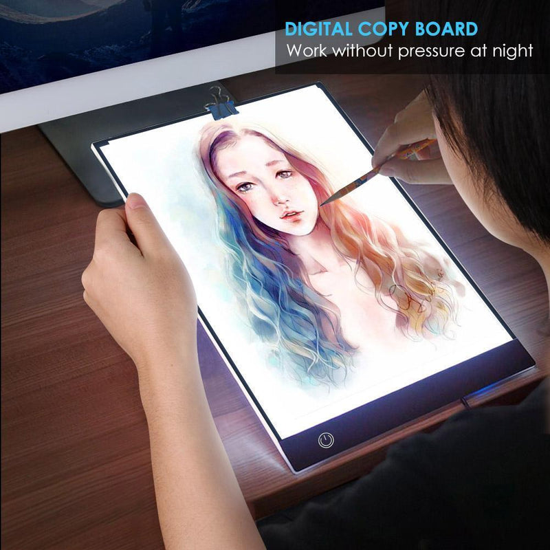 A4 Digital Graphics Tablet LED Drawing Board Light Box Tracing Copy Pad Newly