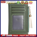 Multi-slot Wallet Mini Lady Leather Coin Purse Solid Color Zipper Purse Card