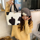 Portable Corduroy Lunch Bags Student Animal Pattern Bento Case Lunch Picnic Tote