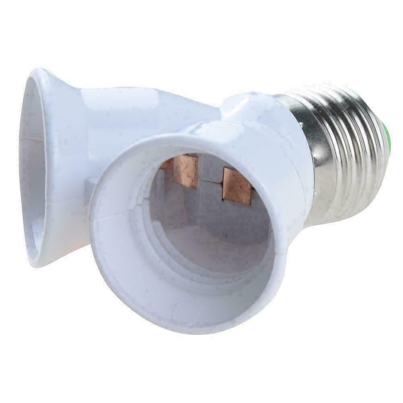 Screw E27LED Base Light Lamp Bulb Socket 1 to 2 Splitter F6U7 Adapters J8R4
