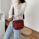 Fashion Saddle Shoulder Crossbody Bag Women Soft Leather Casual Chest Belt Packs