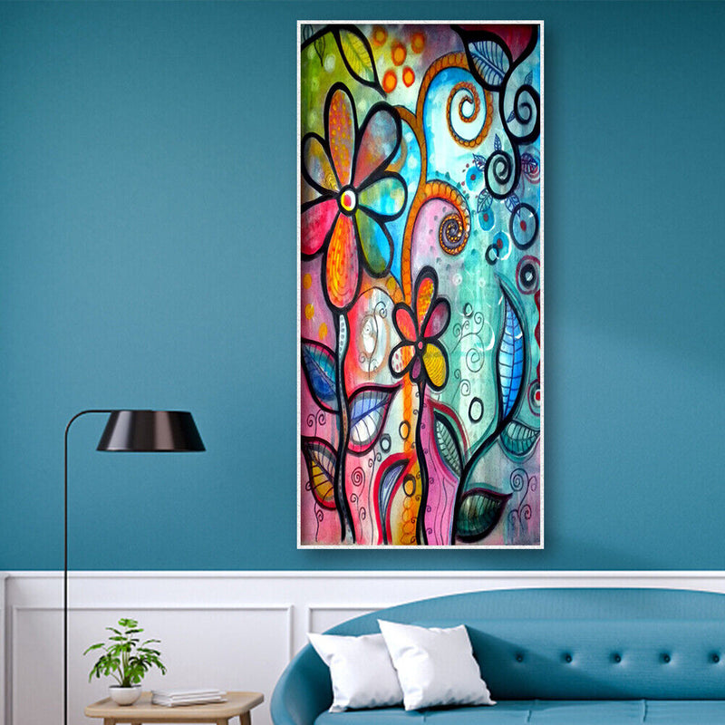Home Decor DIY Drill Point Craft Abstract Flower Mosaic Round Diamond Painting