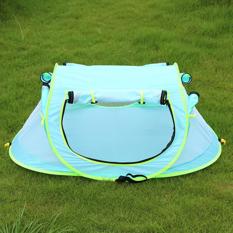 Foldable Beach Tent Zipper Play Tent Tear Resistant Sleep Bed for Indoor Ou